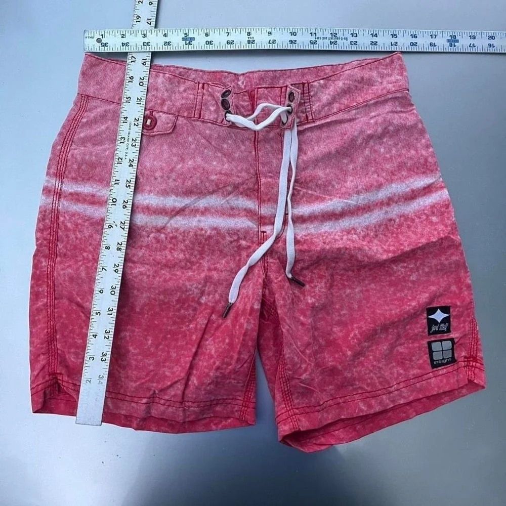 Insight surf boardshorts pink abstract design vtg surf style